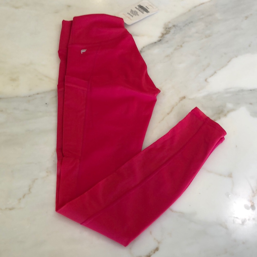 Fabletics Mila High Waisted Pocket Legging Red
